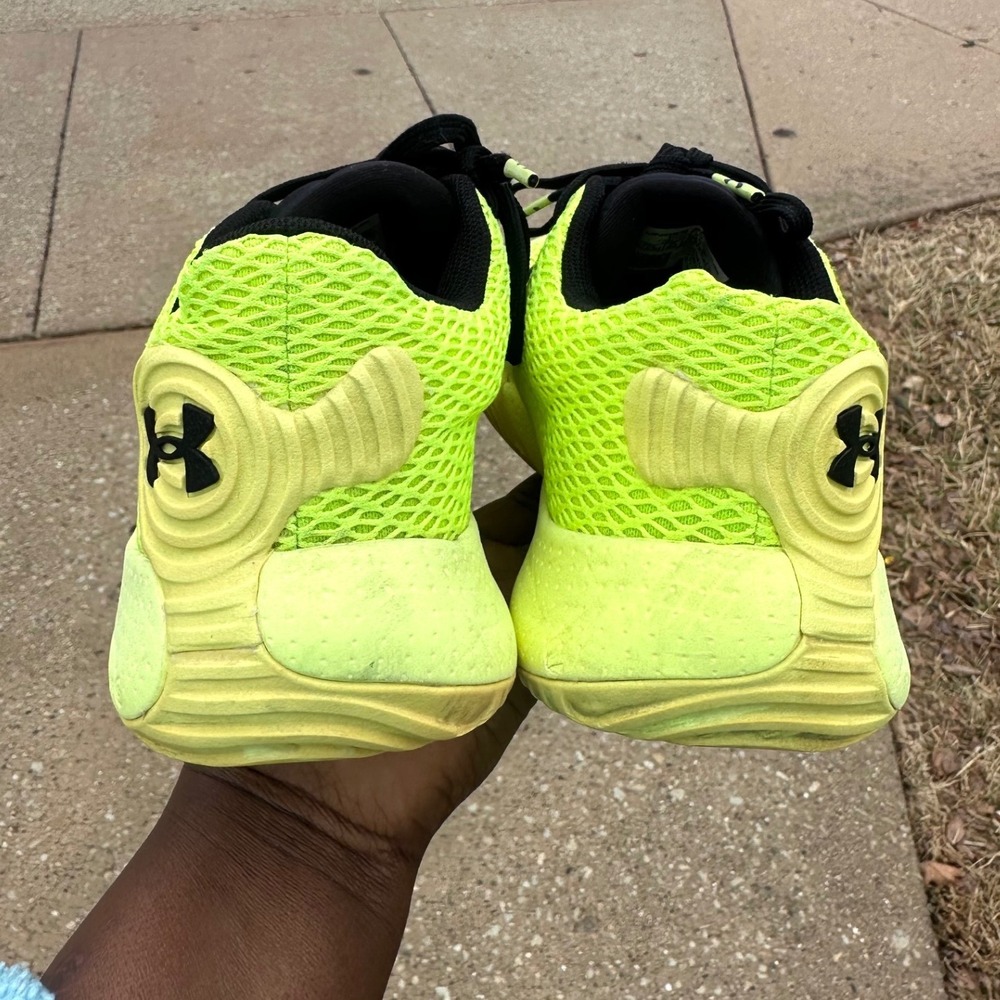 Under Armour Anatomix Spawn 2 Athletic Shoes Unisex Size M7.5 W9 "Neon Yellow" - Picture 10 of 13